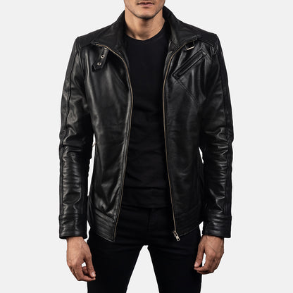 Legacy Black Leather Biker Jacket - Fierce Fusion