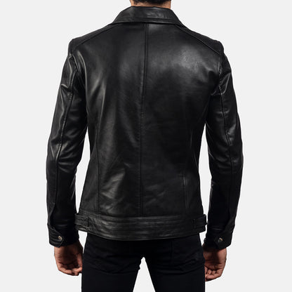 Legacy Black Leather Biker Jacket - Fierce Fusion
