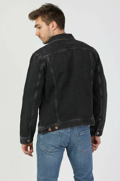 Midnight Stretch Slim Denim Jacket - Fierce Fusion
