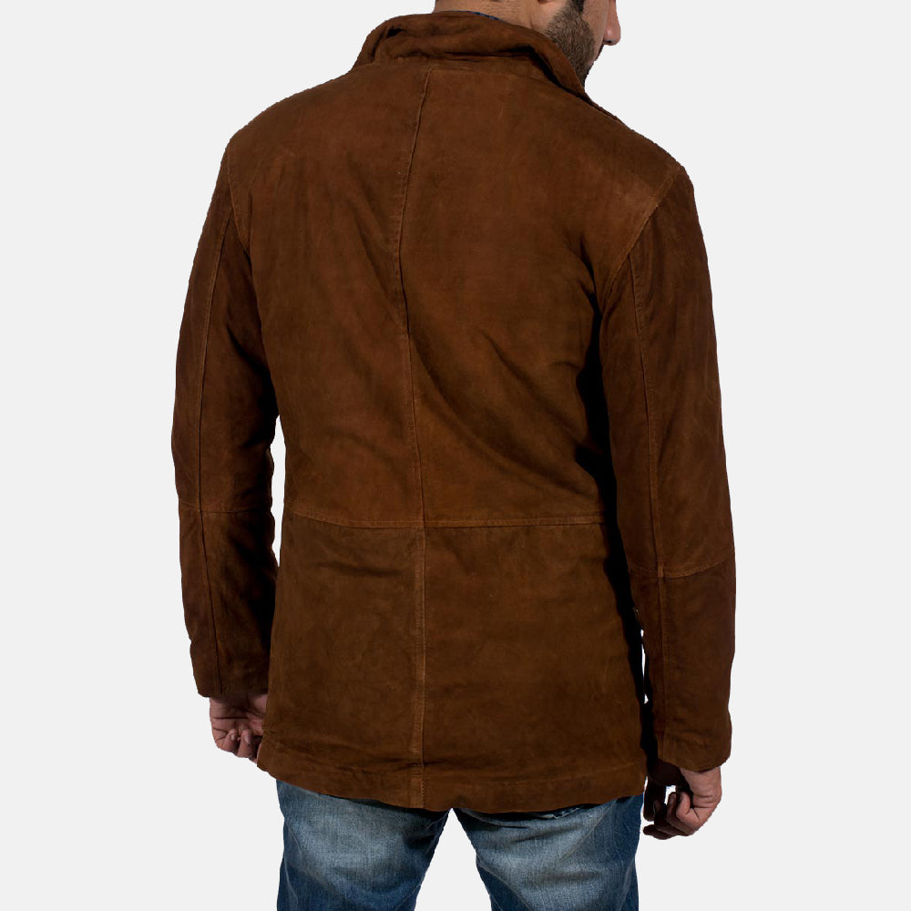 Sheriff Brown Leather Suede Jacket - Fierce Fusion
