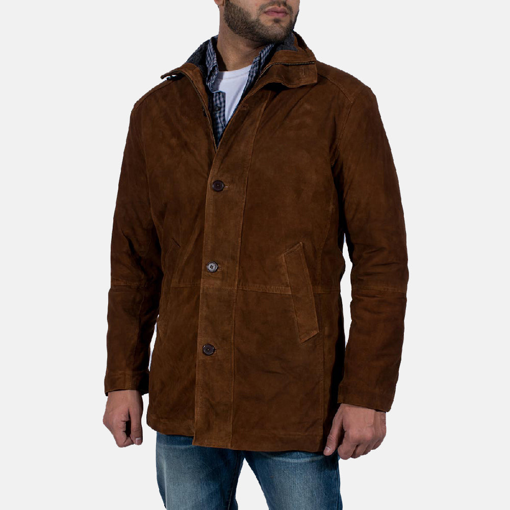 Sheriff Brown Leather Suede Jacket - Fierce Fusion