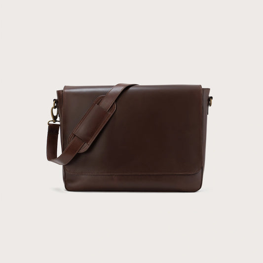 The Carismatico Vintage Brown Leather Messenger Bag - Fierce Fusion