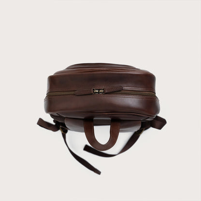 The Philos Vintage Brown Leather Backpack - Fierce Fusion