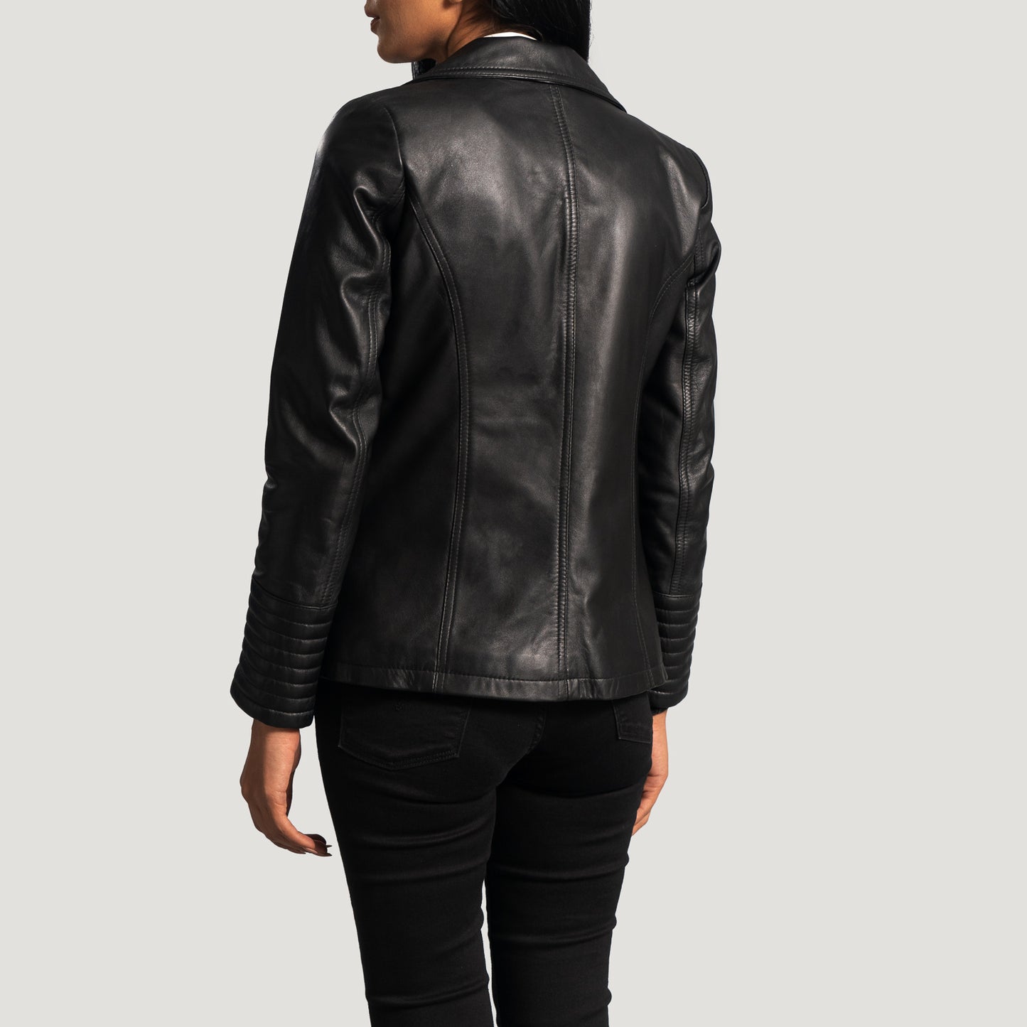 Selina Black Leather Blazer - Fierce Fusion
