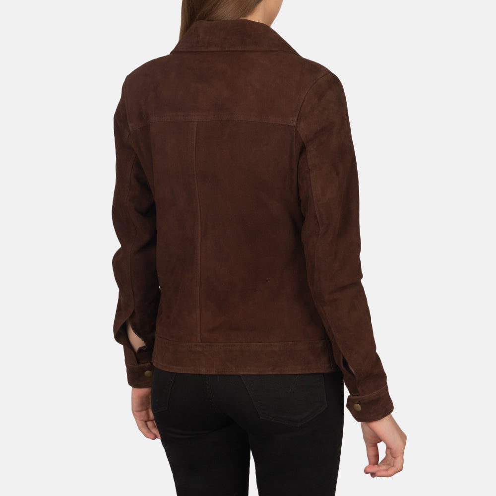 Suzy Mocha Suede Trucker Jacket - Fierce Fusion
