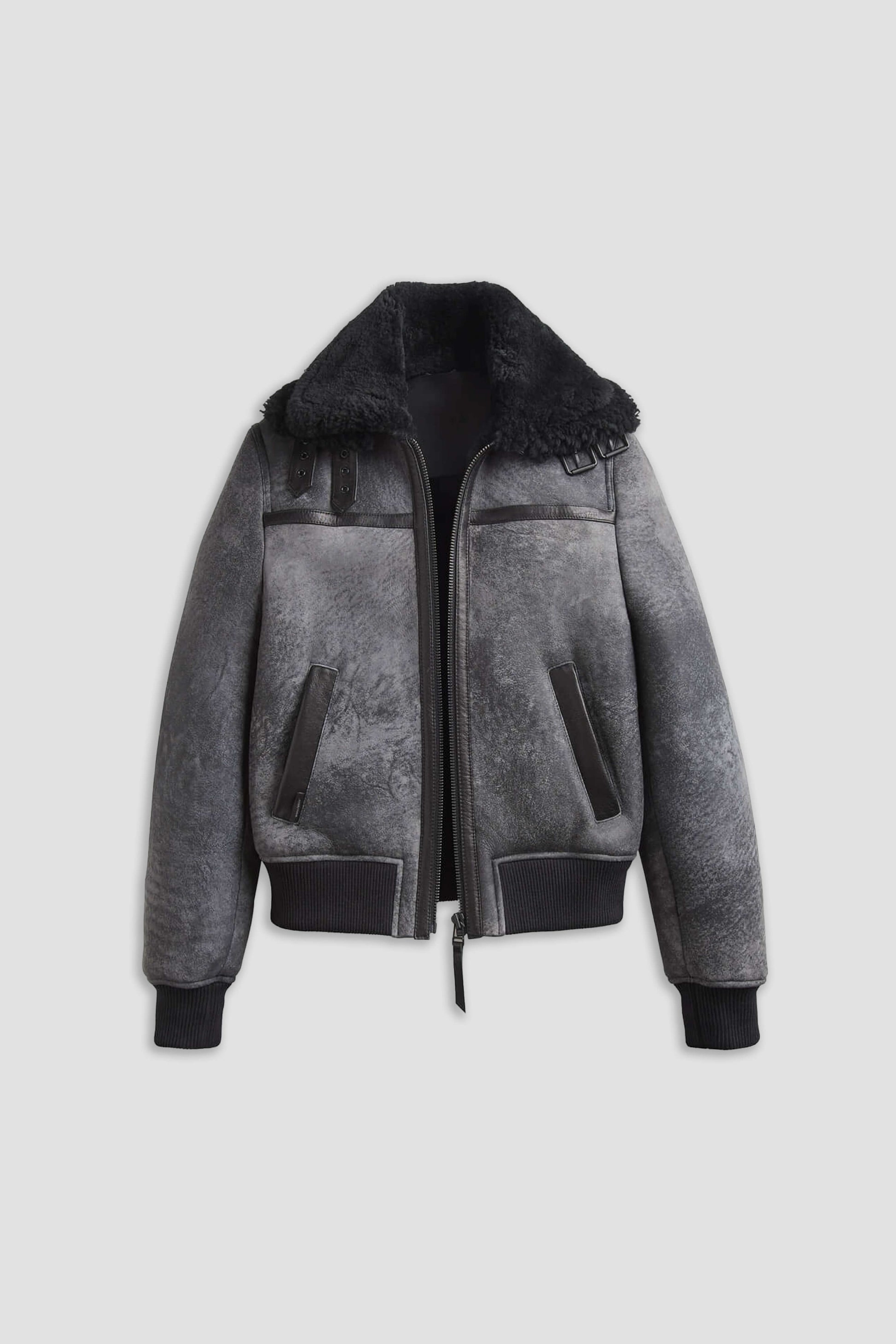 Stellar Shearling Bomber Jacket - Fierce Fusion