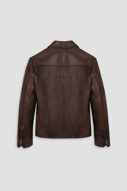 Renegade Vintage Brown Leather Jacket - Fierce Fusion